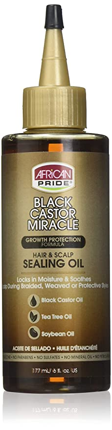 African Pride Black Castor Miracle Hair & Scalp Sealing Oil 6oz