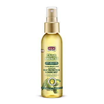 African Pride Olive Miracle Weightless Heat Protection & Hair Shine Mist