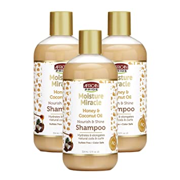 African Pride Moisture Miracle Honey & Coconut Oil Shampoo (3 Pack)
