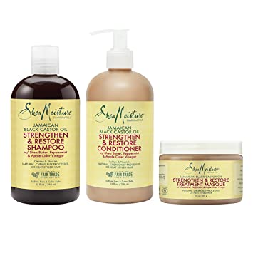 SheaMoisture Strengthen and Restore Shampoo, Conditioner and Masque