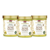 African Pride Moisture Miracle Olive & Tea Tree Oil Max Hold Styling Hair Gel (3 Pack)