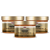 African Pride Black Castor Miracle Extra Hold Braid, Loc, Twist Gel (3 Pack)