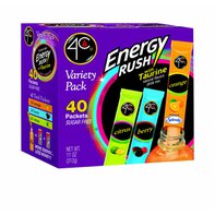 4C Foods Drink Mix with Taurine, Sugar Free, Variety Pack 11 oz