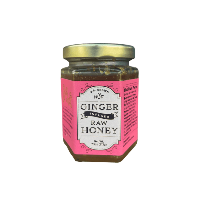 Ginger infused raw Honey 7.5oz