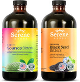 Serene Herbs Soursop Bitters Liquid & Black Seed Bundle – Organic Herbal Guanabana for Digestive Support & Immune Health