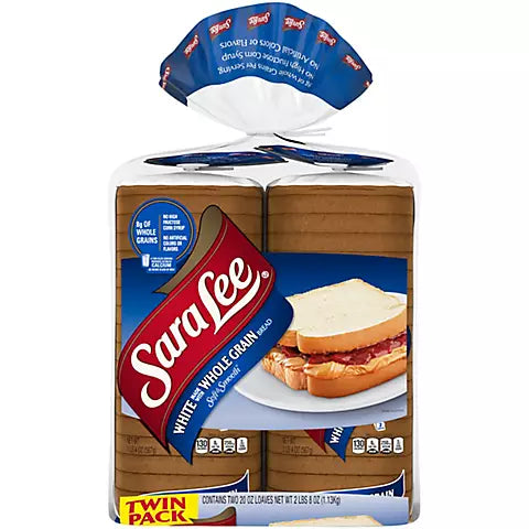 Sara Lee Whole Grain White Bread 2pk