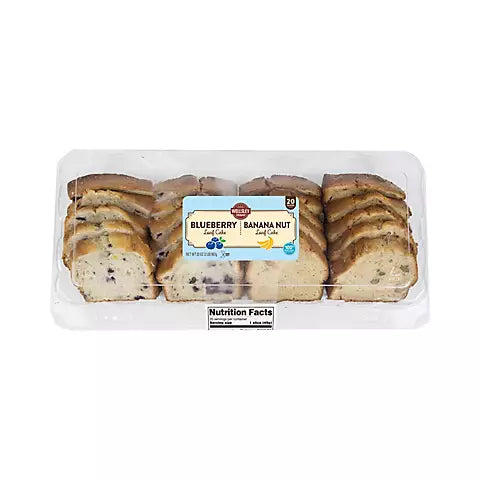 Wellsley Farms Blueberry and Banana Nut Sliced Loaf Cakes
