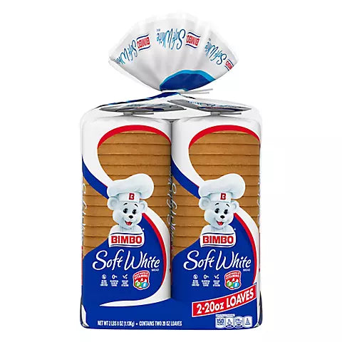 Bimbo Soft White Bread, 2 pack