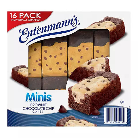 Entenmann's Mini Chocolate Chip Cake, 16 pk