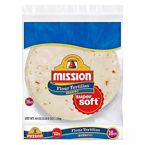 Mission Flour Tortilla Burrito Size