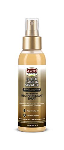 African Pride Black Castor Miracle Anti-Humidity Heat Protectant Spray