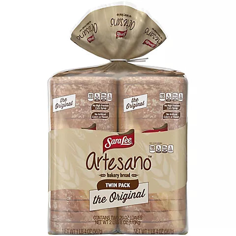 Sara Lee Artesano Bread, 2 pack