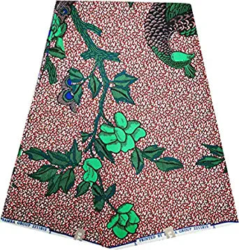 P01 Authentic African Ankara Kente Wax Print 6 Yards