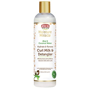 African Pride Moisture Miracle Hydrate & Renew Curl Milk & Hair Detangler