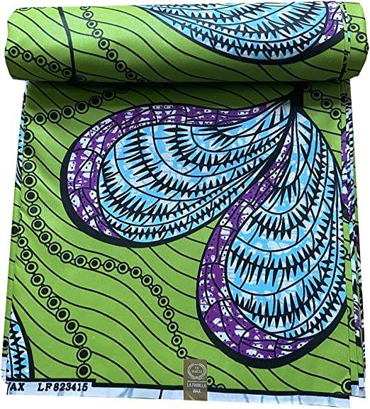 Authentic African Polyester Ankara Kente Wax Print 6 Yards (ADWAXDA)