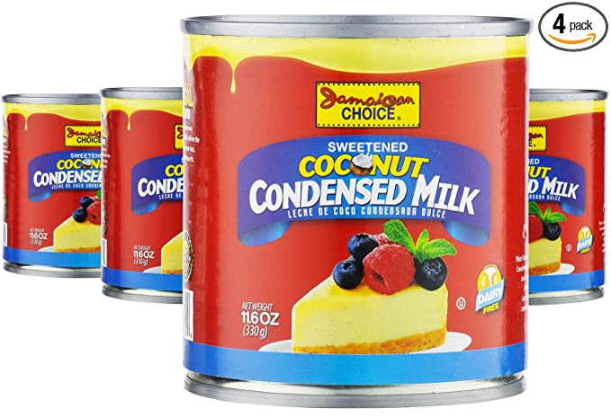 Jamaican Choice Sweetened Coconut Condensed Milk 11.6 Oz (4 PK