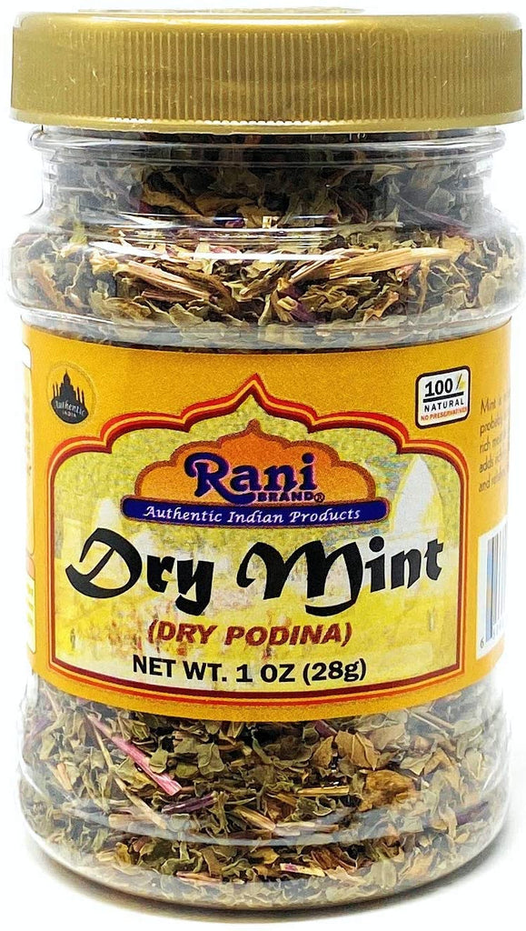 Rani Dry Mint Leaves (Podina Leaf) Spice, Dried Herb 1oz (28g) All Natural ~ Gluten Friendly | NON-GMO | Vegan | Indian Origin