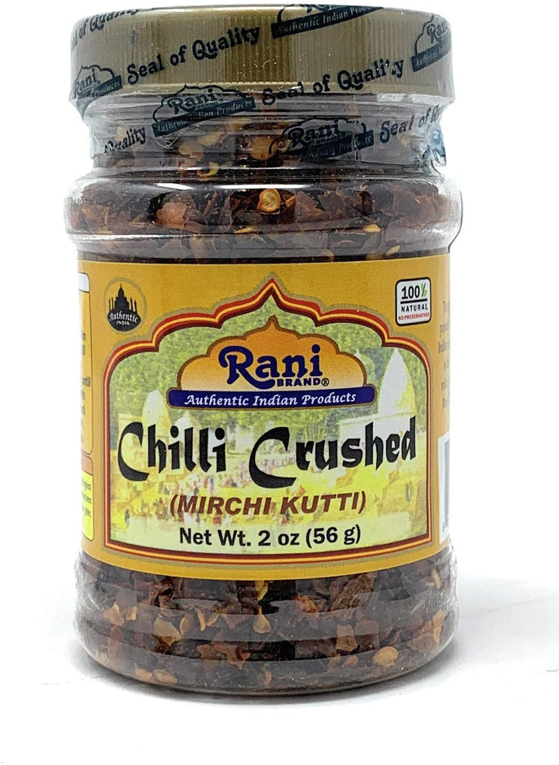 Rani Crushed Chilli (Pizza Type Cut) Indian Spice 2oz (56g) ~ All Natural, No Color added, Gluten Friendly | Vegan | NON-GMO | No Salt or fillers