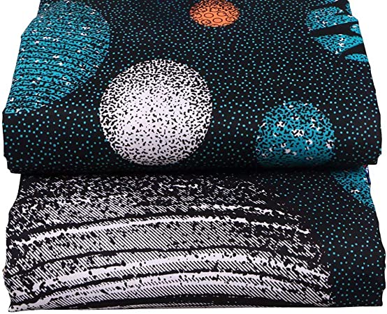 Authentic Realwax African Polyester Fabric Print 6 Yards