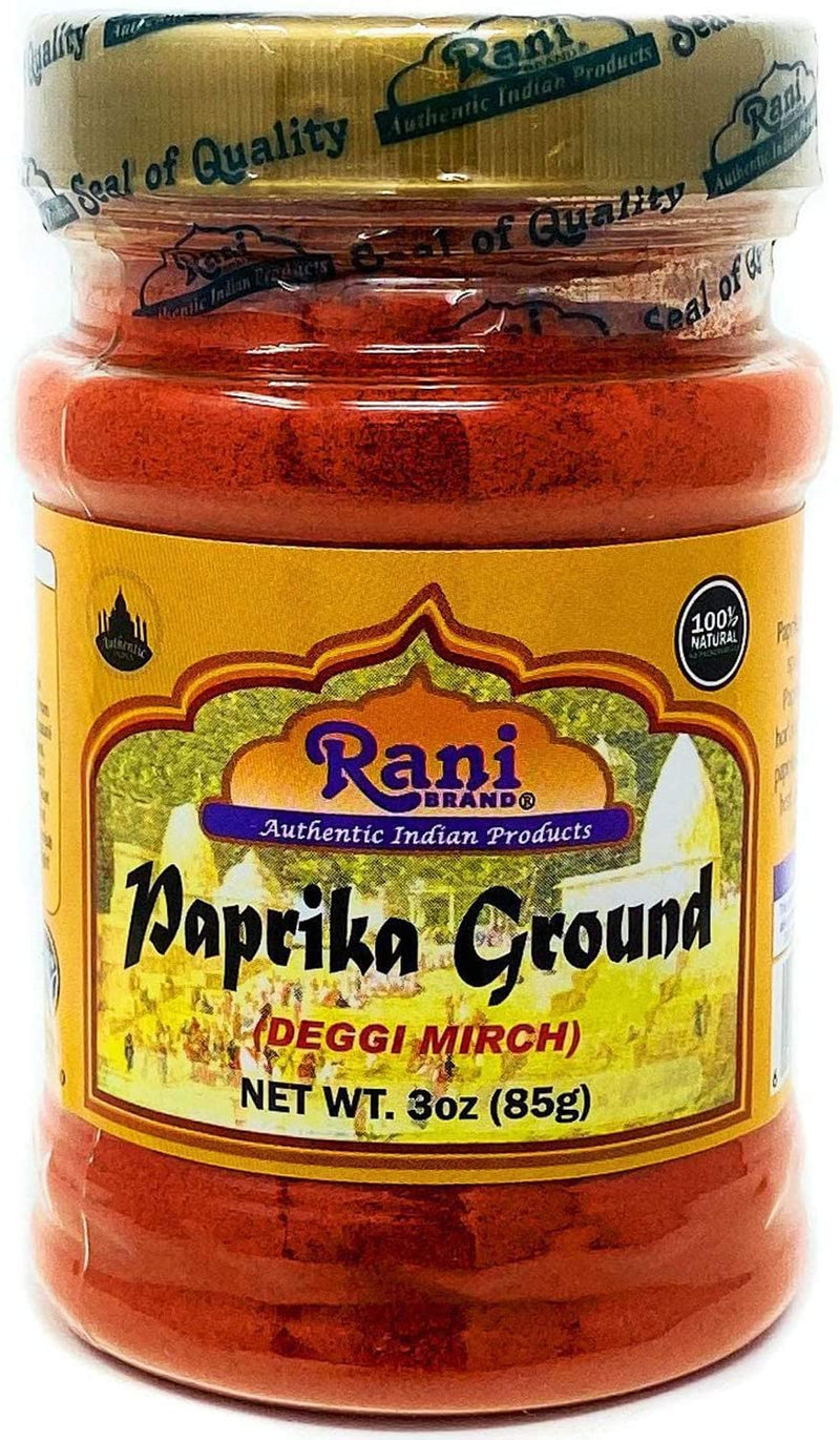 Rani Paprika (Deggi Mirch) Spice Powder, Ground 3oz (85g) ~ All Natural, Salt-Free | Vegan | No Colors | Gluten Friendly | NON-GMO