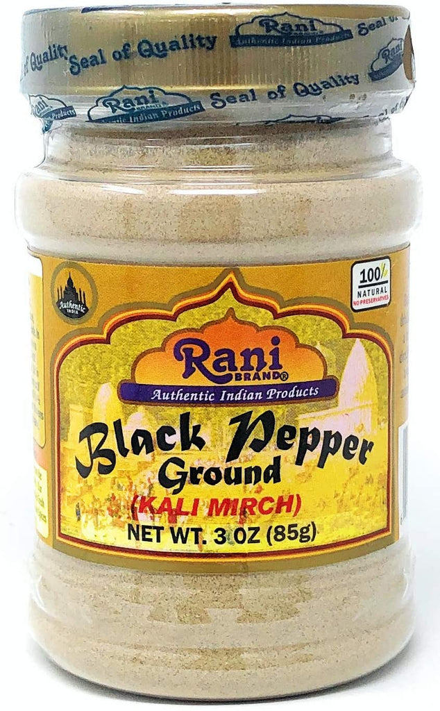 Rani Black Pepper Fine Powder 80 Mesh, Premium Indian 3oz (85g) ~ Gluten Friendly, Non-GMO, Natural