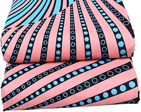 Authentic Realwax African Polyester Fabric Print 6 Yards