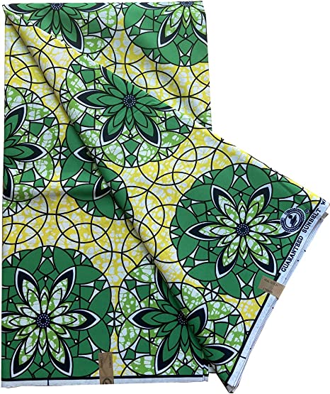 Authentic African Polyester Ankara Kente Wax Print 6 Yards (ADWAXDA)