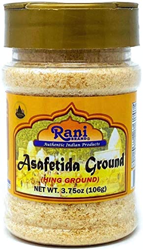 Rani Asafetida (Hing) Ground 3.75oz (106g) PET Jar ~ All Natural | Salt Free | Vegan | NON-GMO | Asafoetida Indian Spice | Best for Onion Garlic Substitute
