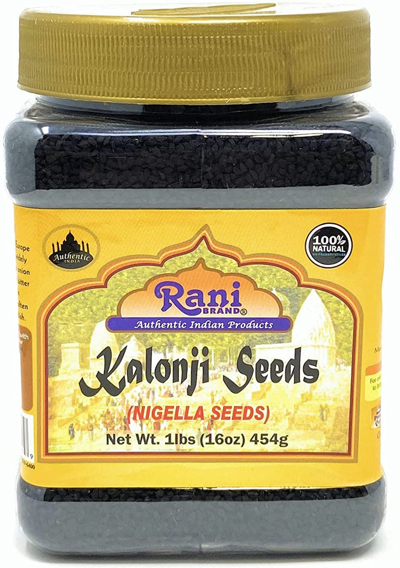 Rani Kalonji Seeds Whole (Black Seed, Nigella Sativa, Black Cumin) Spice 16oz (454g) PET Jar, All Natural ~ Gluten Friendly | NON-GMO | Vegan | Indian Origin