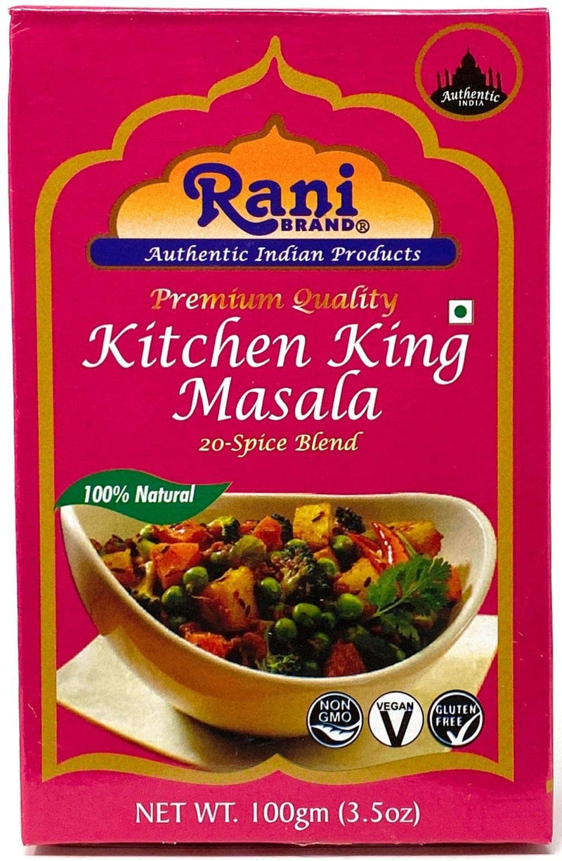 Rani Kitchen King Masala (20-Spice Curry blend) 3.5oz (100g) ~ All Natural | Vegan | No Colors | Gluten Friendly | NON-GMO | Indian Origin