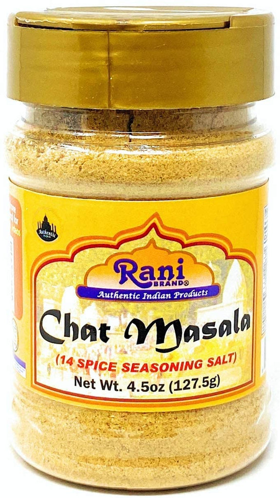 Rani Chat Masala (14 Spice Seasoning Salt) Tangy Indian Seasoning 4.5oz (127.5g) PET Jar ~ All Natural | No MSG | Vegan | No Colors | Gluten Friendly | NON-GMO | Indian Origin