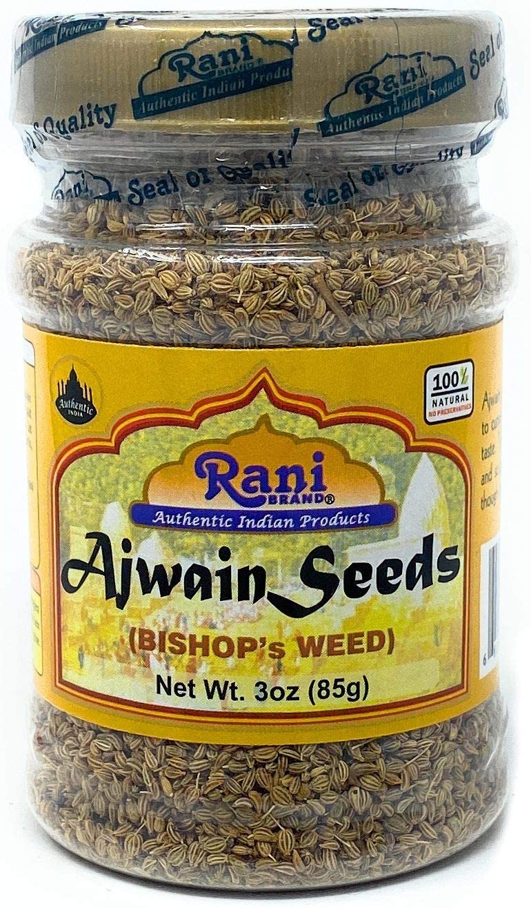 Rani Ajwain Seeds (Carom Bishops Weed) Spice Whole 3oz (85g) PET Jar ~ Natural | Vegan | Gluten Friendly | NON-GMO | Indian Origin