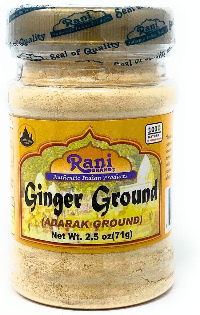 Rani Ginger (Adarak) Powder Ground, Spice 2.5oz (71g) PET Jar ~ All Natural | Vegan | Gluten Friendly | NON-GMO | Indian Origin