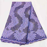 Authentic African Lilac Sequins Net Lace 5 Yards