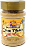 Rani Chana Masala (Garbanzo Curry 15-Spice Blend) 3.5oz (100g) PET Jar ~ All Natural | Vegan | No Colors | Gluten Friendly | NON-GMO | Indian Origin