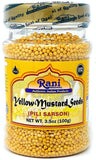 Rani Yellow Mustard Seeds Whole Spice 3.5oz (100g) PET Jar ~ All Natural | Vegan | Gluten Friendly | NON-GMO | Indian Origin