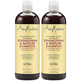 Shea Moisture Jamaican Black Castor Oil Strengthen & Restore Shampoo w/ Shea Butter, Peppermint, & Apple Cider Vinegar (2 pack)