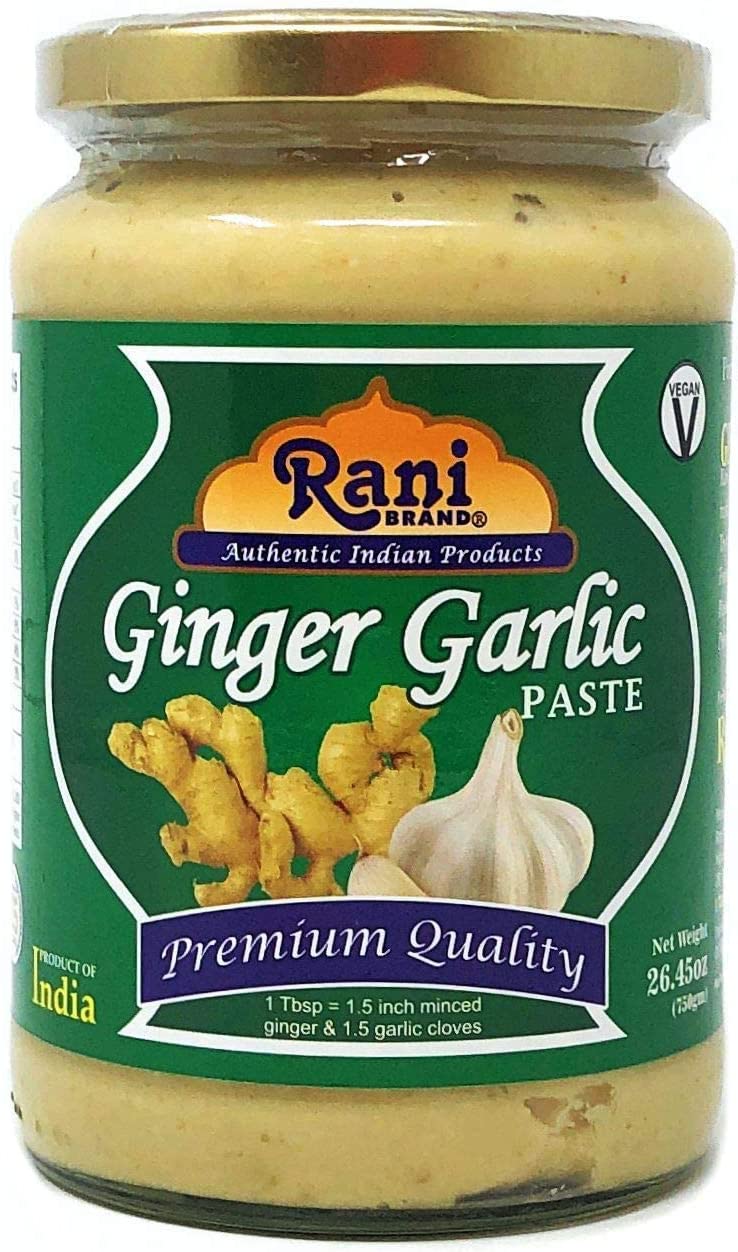 Rani Ginger Garlic Cooking Paste 26.5oz (750g) ~ Vegan | Glass Jar | Gluten Free | NON-GMO | No Colors | Indian Origin