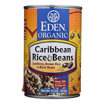 Eden Foods Caribbean Lundberg Brown Rice and Black Beans 12 pack