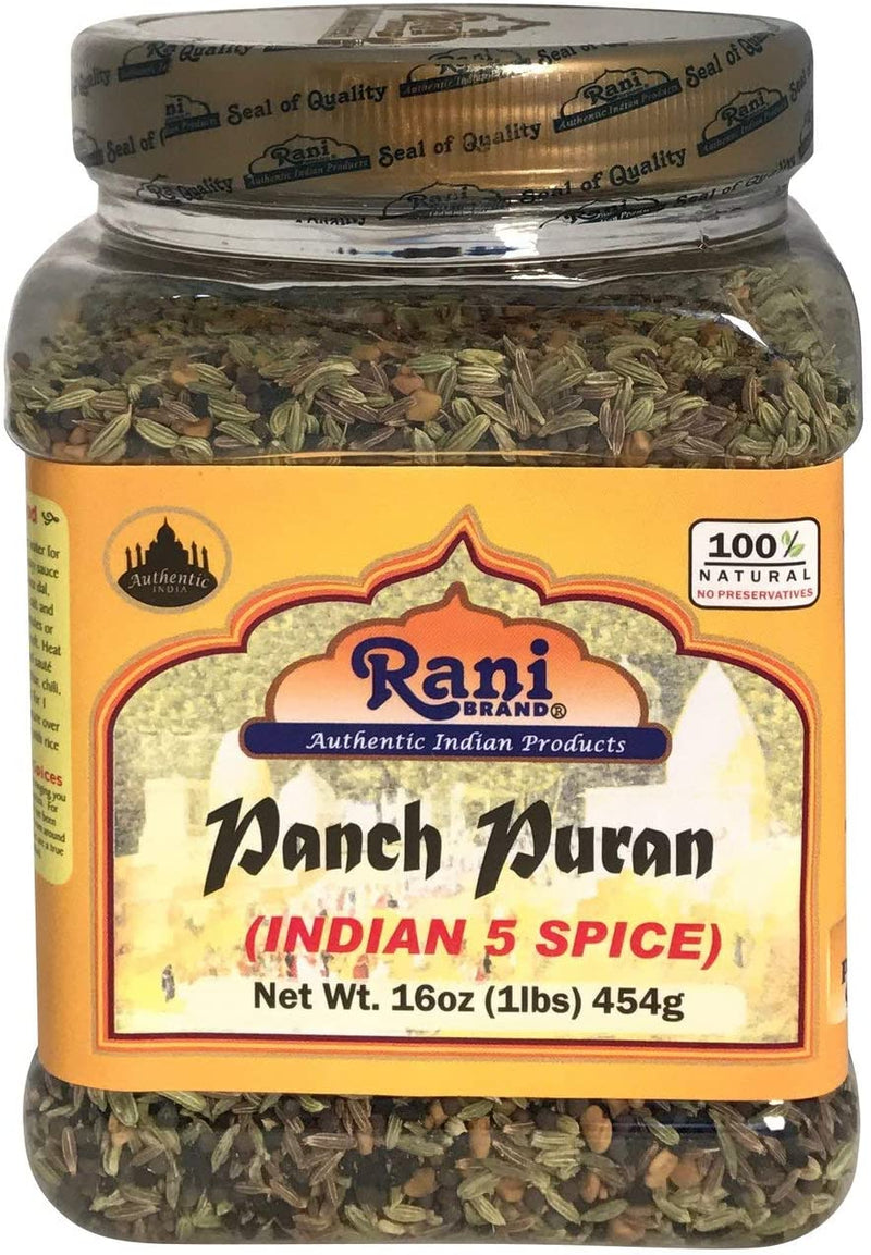 Rani Panch Puran (5 Spice) 16oz (454g) ~ All Natural | Vegan | Gluten Friendly | NON-GMO | Indian Origin (Equal Blend of Fenugreek, Mustard, Kalonji/Nigella, Fennel and Cumin)
