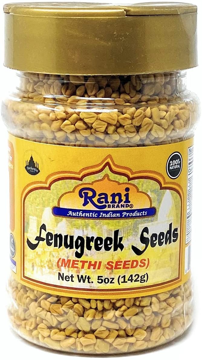 Rani Fenugreek (Methi) Seeds Whole 5oz (141g) PET Jar, Trigonella foenum graecum ~ All Natural | Vegan | Gluten Friendly | Non-GMO | Indian Origin, used in cooking & Ayurvedic spice