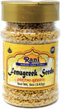 Rani Fenugreek (Methi) Seeds Whole 5oz (141g) PET Jar, Trigonella foenum graecum ~ All Natural | Vegan | Gluten Friendly | Non-GMO | Indian Origin, used in cooking & Ayurvedic spice