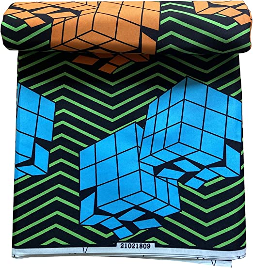 Authentic African Kente Polyester Wax Print 6 Yards