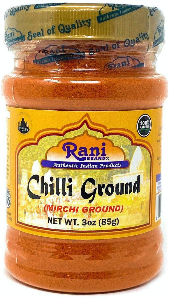 Rani Chilli Powder (Mirchi) Ground Indian Spice 3oz (85g) PET Jar ~ All Natural | Salt-Free | Vegan | No Colors | Gluten Friendly | NON-GMO | Indian Origin