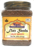 Rani Flax Seeds Whole Raw (Alsi, Linum usitatissimum) 20oz (567g) PET Jar | All Natural ~ Gluten Friendly | NON-GMO | Vegan | Indian Origin