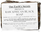 Our Earth's Secrets Raw African Black Soap, 1 lb.