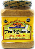 Rani Tea (Chai) Masala 16oz (1lb) 454g Bulk PET Jar ~ All Natural | Vegan | Gluten Friendly | Salt & Sugar Free | NON-GMO | No Colors | Indian Origin