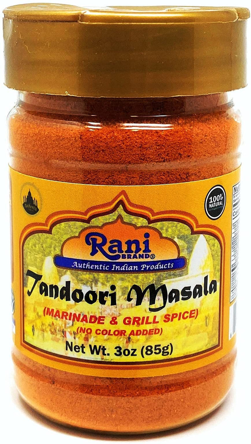 Rani Tandoori Masala (Natural, No Colors Added) Indian 11-Spice Blend 3oz (85g) ~ Salt Free | Vegan | Gluten Friendly | NON-GMO