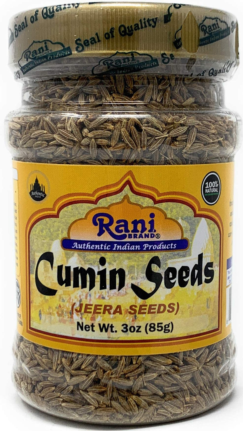 Rani Cumin Seeds Whole (Jeera) Spice 3oz (85g) PET Jar ~ All Natural | Gluten Friendly | NON-GMO | Vegan | Indian Origin