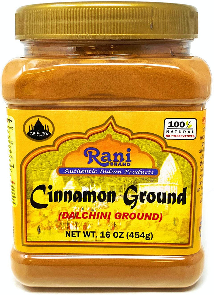 Rani Cinnamon Powder (Ground) Spice 16oz (454g) PET Jar ~ All Natural, Salt-Free | Vegan | No Colors | Gluten Friendly | NON-GMO | Indian Origin